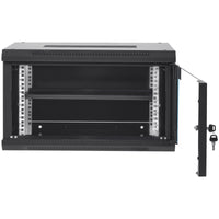 VEVOR 6U Wall Mount Network Server Cabinet, 15.5 Deep, Server Rack Cabinet Enclosure, 200 Lbs Max. Ground-mounted Load Capacity, With Locking Glass Door Side Panels, For IT Equipment, A V Devices thumbnail