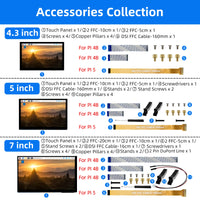 iPistBit 4.3/5/7 Inch DSI Touch Screen LCD Display Portable Capacitive Touchscreen Monitor 800x480 for Raspberry Pi 5 4 3 3B+ 2 thumbnail