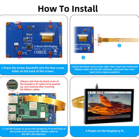 iPistBit 4.3/5/7 Inch DSI Touch Screen LCD Display Portable Capacitive Touchscreen Monitor 800x480 for Raspberry Pi 5 4 3 3B+ 2 thumbnail