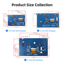 iPistBit 4.3/5/7 Inch DSI Touch Screen LCD Display Portable Capacitive Touchscreen Monitor 800x480 for Raspberry Pi 5 4 3 3B+ 2 thumbnail
