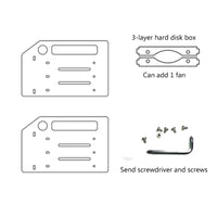 3.5 In DIY Acrylic Hard Disk Bracket Bay Desktop Computer External Hard Drive Shelf Rack HDD Storage Box Case QXNF thumbnail