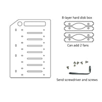 3.5 In DIY Acrylic Hard Disk Bracket Bay Desktop Computer External Hard Drive Shelf Rack HDD Storage Box Case QXNF thumbnail