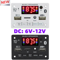 6V 12V Bluetooth 5.0 MP3 Decoding Board Module Wireless Car USB MP3 Player TF Card Slot USB FM with Microphone Handsfree control thumbnail