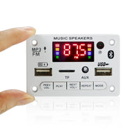 6V 12V Bluetooth 5.0 MP3 Decoding Board Module Wireless Car USB MP3 Player TF Card Slot USB FM with Microphone Handsfree control thumbnail