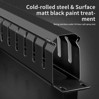 ZoeRax 1U 19 Inch Rack Mount Cable Management- All Metal 24 Slot Horizontal Wire Manager Server Rack Mount Cable Organizer thumbnail