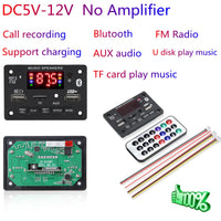 6V 12V Bluetooth 5.0 MP3 Decoding Board Module Wireless Car USB MP3 Player TF Card Slot USB FM with Microphone Handsfree control thumbnail