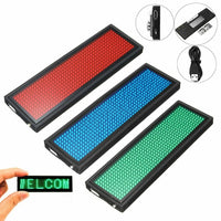 LED Mini Digital Display Screen Programmable Rechargeable Scrolling Name Message Tag Badge Sign 15 Display Language Nameplate thumbnail