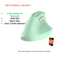 Kysona Vertical Mouse Wireless Bluetooth Ergonomic RGB Rechargeable 4000DPI 6 Mute Buttons for Tablet Laptops Computer PC Mice thumbnail