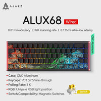 AJAZZ AK680 MAX Magnetic Switch Mechanical Keyboard 60% Rapid Trigger 0.01mm 8K/1K Return 68 keys Wired/Wireless Gaming Keybaord thumbnail