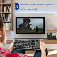 Bluetooth Wireless Keyboard with Touchpad 7-Colors Backlit 2.4g Rechargeable Trackpad Keyboard for Smart TV, IOS IPhone/IPad thumbnail