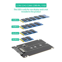 M.2  SSD to 2.5 SATA Enclosure, B & M Key SATA  SSD Converter to 2.5 Inch SATA 3.0 Card with 7mm Plastic Case thumbnail