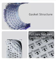 AJAZZ AK820 / AK820Pro Gaming Mechanical Keyboard 75% 82 Keys Wired Single Mode/Bluetooth Wireless Gamer Keyboard for Laptop PC thumbnail