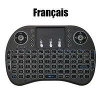 2.4G Air Mouse with Touchpad Keyboard i8 Arabic French Spanish Russian Backlit Mini Wireless Keyboard for PC Android TV Box thumbnail