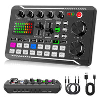 Live Podcast Equipment Set, with BM800 studio microphone, audio mixer supports a variety of sound effects, for PC,live broadcast thumbnail