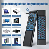 Air Mouse Remote Control Gyroscope 7 Color Backlit Dual Mode BT5.2 2.4G Wireless Keyboard Mouse For PC Android Smart TV Box thumbnail
