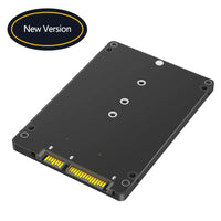 M.2  SSD to 2.5 SATA Enclosure, B & M Key SATA  SSD Converter to 2.5 Inch SATA 3.0 Card with 7mm Plastic Case thumbnail
