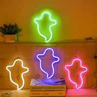 Halloween Led Neon Sign, Party Wall Art Decoration, Horror Atmosphere, Signature Neon Pendant, Room Night Light, USB or Battery Powered thumbnail