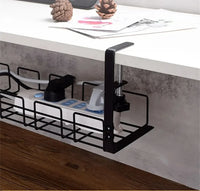 Undertable Storage Rack Metal Cable Tray Computer Desk Wire Organizer without Perforated Kitchen Storage Accessories thumbnail