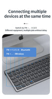 Gray Bluetooth 5.0 & 2.4G Wireless Keyboard Mouse Combo Rechargeable Full Size Wireless Keyboard for Notebook Laptop thumbnail