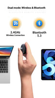 Trackball Ring Mouse Wireless Dual Mode Bluetooth E-Book Page Flipping Air Mouse Short Video for Pc Tablet IOS Smart Car PPT thumbnail