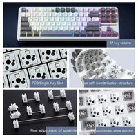 AULA F87 Pro Mechanical Keyboard 2.4g/Usb/Bluetooth Tri Mode Wireless 87 Key Rgb Pbt Gasket 5 Layer Silencing Full Key No Impact thumbnail