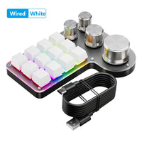12 Keys 4 Knobs Programming Macro  Keyboard RGB USB Wired/Bluetooth-Compatible Photoshop Gaming Keypad Hot-swap Red Switch thumbnail