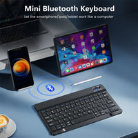 Bluetooth Wireless Keyboard Mouse For IOS Android Windows Tablet For iPad Air Mini Pro Spanish Korean Portugal Russian Keyboard thumbnail