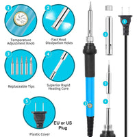19-IN-1 Soldering Iron Kit Welding Tool Soldering Kit with LCD Digital Multimeter 60W Soldering Iron 5 Extra Tips EU/US Plug thumbnail