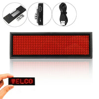 LED Mini Digital Display Screen Programmable Rechargeable Scrolling Name Message Tag Badge Sign 15 Display Language Nameplate thumbnail