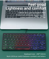M70 Slim Keyboard Wired, APAYADO Mini Dazzling Color Keyboard, Character Translucent Keycaps, Bass Click, RGB thumbnail