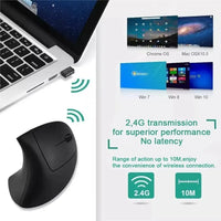 Vertical Mouse Ergonomic 2.4GHz Wireless Optical Mice 3 Adjustable DPI 800/1200/1600 6 Buttons for Laptop PC Computer Desktop thumbnail
