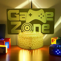 NEON GAMER 3D Lamp LED Night Light Gaming Setup RGB Children's Lamps Gamer Room Decoration Bedroom Table Lamp Personalized Gifts thumbnail