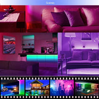 USB LED Strip Lights RGB 5050 LED Light Music Sync Color Changing TV Backlight Flexible LED Lamp Tape Ribbon for Party Home Deco thumbnail