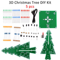 Xmas Tree DIY Kits RGB LED Flashing Tree DIY Kits Electronics Soldering Colorful 3D for Soldering Practice Learning thumbnail