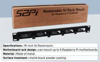1U Rack Mount for Raspberry Pi 5/4B/3B+ Removable Steel Bracket 19 Inch 5 Slots thumbnail