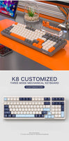 K8 100 Key Wireless Mechanical Keyboard Tri-mode Connection,Full Key Hot Swap,lighting Effects,Gasket Muffler Structure, Laptops thumbnail