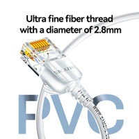 SAMZHE Slim Cat6A RJ45 Internet Cable High Speed 10Gbps 31AWG Support Cat8 Cat7 Network LAN Computer Patch Cable for PC & Gaming thumbnail