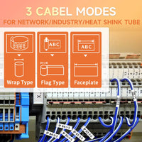 E1000 PRO Portable Printer Label Maker Tze-231 Label Printer Tape Keyboard Symbol Industrial Printer Work with Heat Shrink Tubes thumbnail