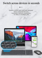 Wireless Keyboard Mouse Bluetooth 5.0 2.4G Combo Rechargeable Full Size Wireless Keyboard For Notebook Laptop Tablet iPad PC thumbnail
