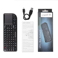 Backlit Mini Wireless Keyboard French Azerty Spanish In Russian Language With Touchpad N Air Mouse For PC Smart TV Box RGB Kit thumbnail