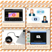 Creative 3D Crystal Ball Video Play Display Room Desktop Art Aesthetics Kawaii Children's Home Decoration Accessories Gifts thumbnail