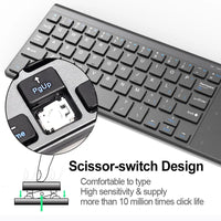 Slim 2.4G Wireless Keyboard with Touchpad Mouse Number Numeric USB Wireless Keypoard for Android Windows Desktop Laptop TV Box thumbnail