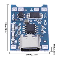 1-20PCS Type-c/Micro/Mini USB 5V 1A 18650 TP4056 Lithium Battery Charger Module Charging Board With Protection Function Li-ion thumbnail