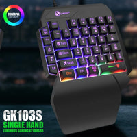 35-Key Single-Handed Mechanical Gaming Keyboard - USB Wired RGB Backlight, Ergonomic Design & Ultra-Slim Portable for Laptop/PC thumbnail