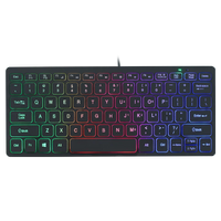 M70 Slim Keyboard Wired, APAYADO Mini Dazzling Color Keyboard, Character Translucent Keycaps, Bass Click, RGB thumbnail