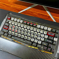 Pudding Keycap Set PBT+PC 125 Key Four Sided Transparent Anime Theme Keycap Compatible with Mechanical Keyboard 61/75/87/104 thumbnail