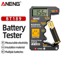 ANENG BT189 Button Cell Battery Tester 9V N D C AA AAA Universal Household LCD Display Battery Tester Power Bank Detectors Tools thumbnail