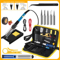NEW Soldering Iron Kit Welding Tool (908-02:16-IN-1)(908-06:20-IN-1 With Digital Multimeter) 5 Extra Tips EU/US Plug 60W thumbnail