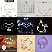 Halloween Led Neon Sign, Party Wall Art Decoration, Horror Atmosphere, Signature Neon Pendant, Room Night Light, USB or Battery Powered thumbnail