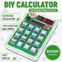 DIY Calculator Electronic Production Kit LED Digital Tube Display With Shell Single-Chip Microcomputer Soldering Practice Kit thumbnail